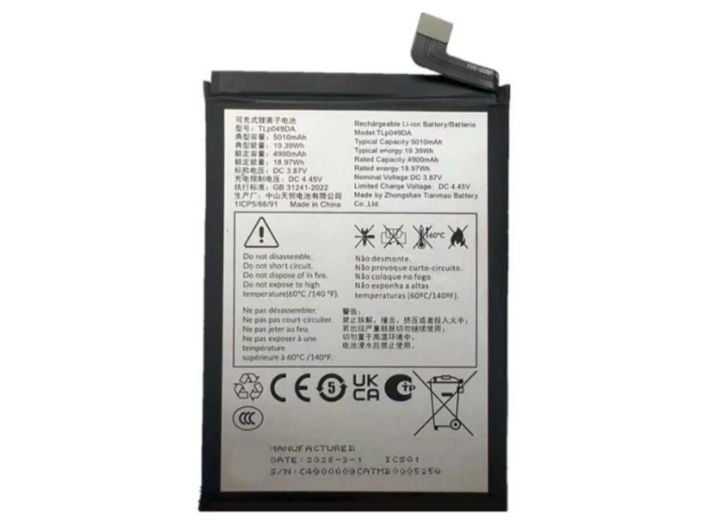 TCL TLp049DA bateria 